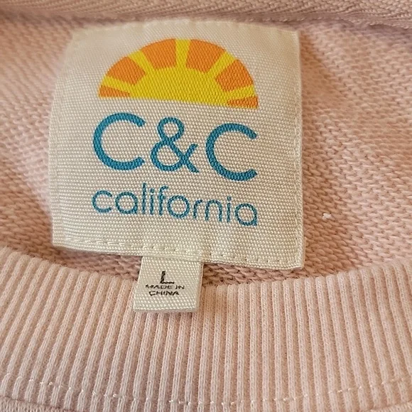 C&C California Pink Crochet Detail Sweater - Picture 4 of 5